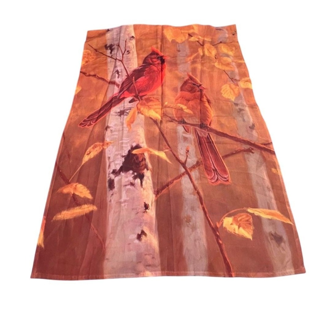 Evergreen Cardinal Friends Lustre House Flag‎ 28"x40" Nature Autumn Decor